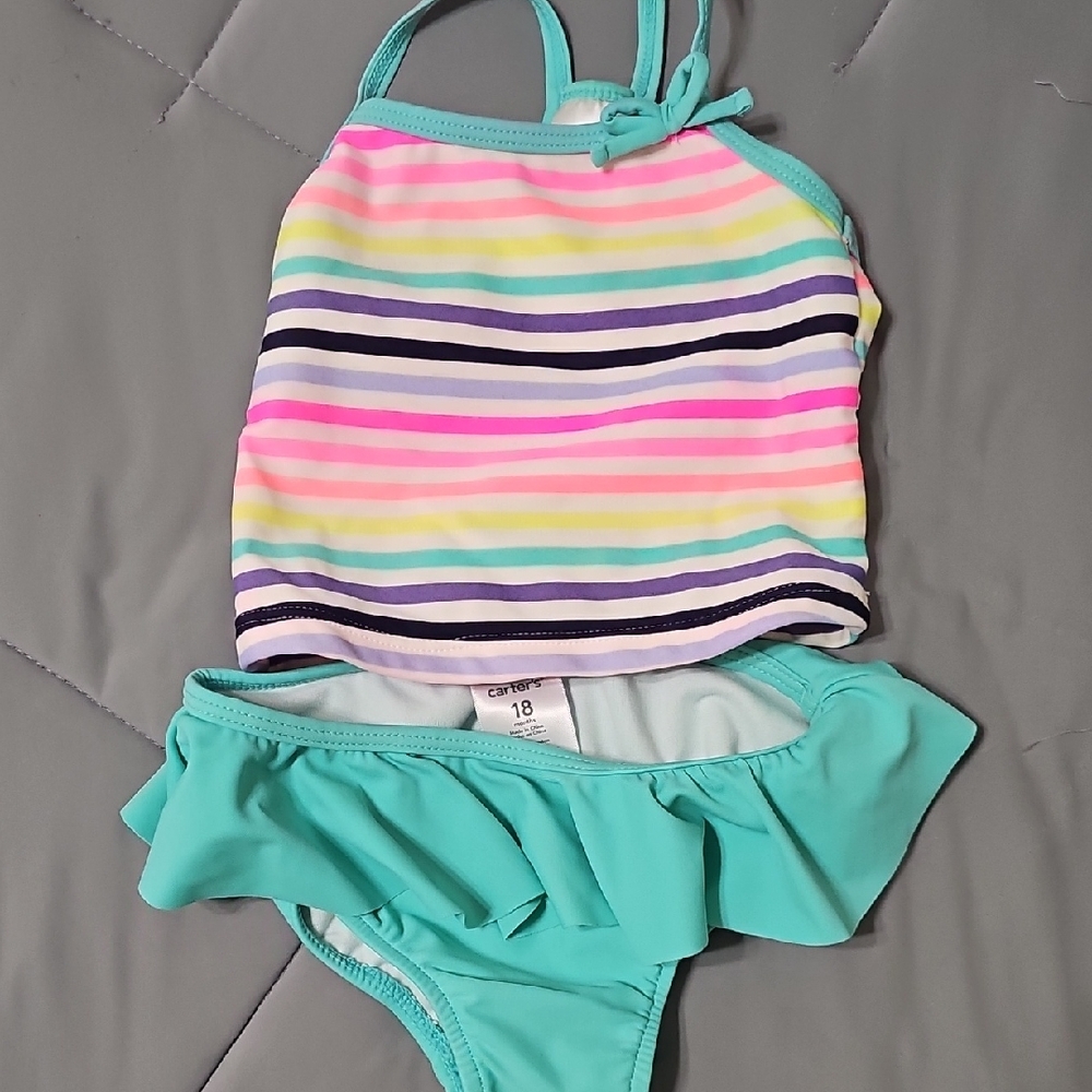 Carter's Pink and Blue Bikini Swim Set